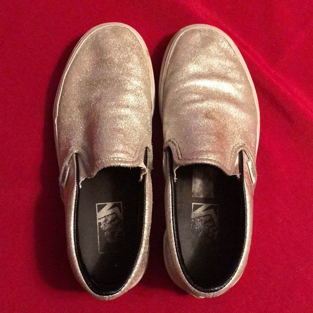 RARE Silver Slide-On Vans